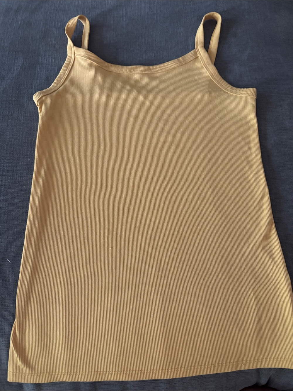No Boundaries Mustard Ribbed Tank Top